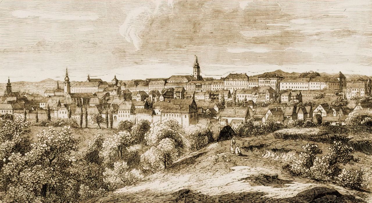 Veduta. Pogled na Zagreb s istoka 1860-ih godina